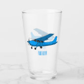 Abbildung des Cartoon von Festflugzeugen Glas (Vorderseite)