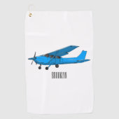 Abbildung des Cartoon von Festflugzeugen Golfhandtuch (Vorderseite)