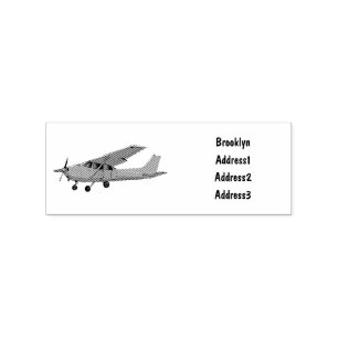 Abbildung des Cartoon von Festflugzeugen Gummistempel
