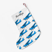 Abbildung des Cartoon von Festflugzeugen Kleiner Weihnachtsstrumpf (Rückseite (Hängend))