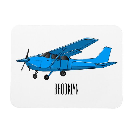 Abbildung des Cartoon von Festflugzeugen Magnet (Horizontal)