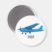 Abbildung des Cartoon von Festflugzeugen Magnet (Vorderseite/Rückseite)