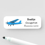 Abbildung des Cartoon von Festflugzeugen Namensschild (Beispiel)