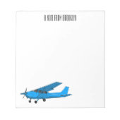 Abbildung des Cartoon von Festflugzeugen Notizblock (Vorderseite)