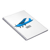 Abbildung des Cartoon von Festflugzeugen Notizblock (Rechte Seite)