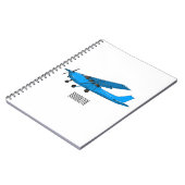 Abbildung des Cartoon von Festflugzeugen Notizblock (Linke Seite)