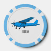 Abbildung des Cartoon von Festflugzeugen Pokerchips (Rückseite)