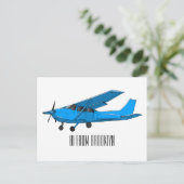 Abbildung des Cartoon von Festflugzeugen Postkarte (Stehend Vorderseite)