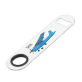 Abbildung des Cartoon von Festflugzeugen Speed Flaschenöffner (Vorderseite Schrägansicht)