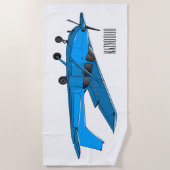 Abbildung des Cartoon von Festflugzeugen Strandtuch (Vorderseite)