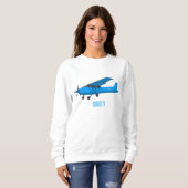 Abbildung des Cartoon von Festflugzeugen Sweatshirt (Vorne ganz)