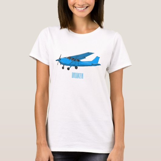 Abbildung des Cartoon von Festflugzeugen T-Shirt (Vorderseite)