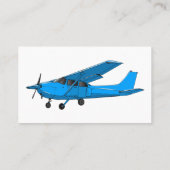 Abbildung des Cartoon von Festflugzeugen Visitenkarte (Rückseite)