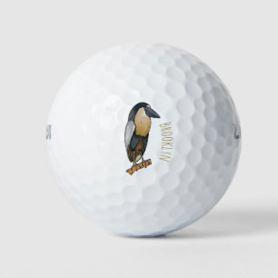 Abbildung des Cartoon von Heronvögeln auf Bootsbil Golfball
