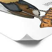 Abbildung des Cartoon von Heronvögeln auf Bootsbil Poster (Ecke)