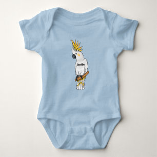 Abbildung des Cartoon von Kakatovogel mit Schwefel Baby Strampler