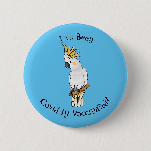 Abbildung des Cartoon von Kakatovogel mit Schwefel Button (Vorderseite)
