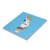 Abbildung des Cartoon von Kakatovogel mit Schwefel Fliese (Seite)