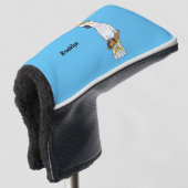 Abbildung des Cartoon von Kakatovogel mit Schwefel Golf Headcover (3/4 Vorderseite)