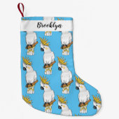 Abbildung des Cartoon von Kakatovogel mit Schwefel Kleiner Weihnachtsstrumpf (Vorderseite)