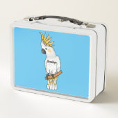 Abbildung des Cartoon von Kakatovogel mit Schwefel Metall Brotdose (Rückseite)