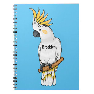 Abbildung des Cartoon von Kakatovogel mit Schwefel Notizblock