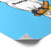 Abbildung des Cartoon von Kakatovogel mit Schwefel Poster (Ecke)