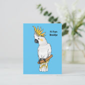 Abbildung des Cartoon von Kakatovogel mit Schwefel Postkarte (Stehend Vorderseite)