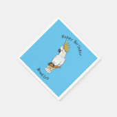 Abbildung des Cartoon von Kakatovogel mit Schwefel Serviette (Ecke)