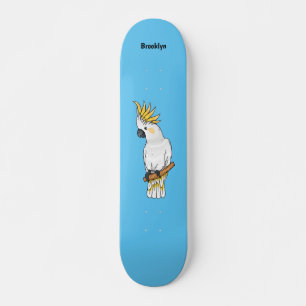 Abbildung des Cartoon von Kakatovogel mit Schwefel Skateboard