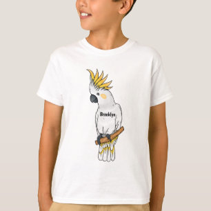 Abbildung des Cartoon von Kakatovogel mit Schwefel T-Shirt