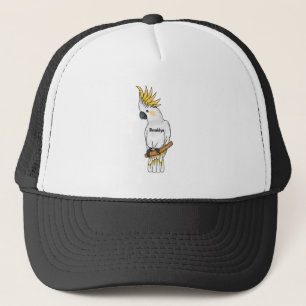 Abbildung des Cartoon von Kakatovogel mit Schwefel Truckerkappe