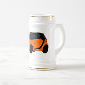 Abbildung des Cartoon von Kleinwagen Bierglas (VorderseiteRechts)