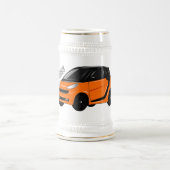 Abbildung des Cartoon von Kleinwagen Bierglas (Mittel)