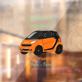 Abbildung des Cartoon von Kleinwagen Fensteraufkleber (Blatt 2)