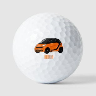 Abbildung des Cartoon von Kleinwagen Golfball