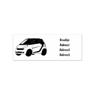 Abbildung des Cartoon von Kleinwagen Gummistempel