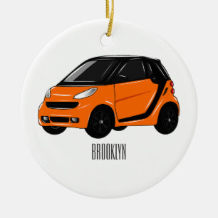 Abbildung des Cartoon von Kleinwagen Keramik Ornament