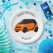 Abbildung des Cartoon von Kleinwagen Pappteller (Party)