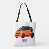 Abbildung des Cartoon von Kleinwagen Tasche (Rückseite)