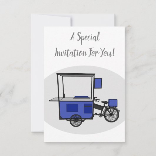 Abbildung des Cartoon von Lebensmittelkartons Einladung (Rückseite)