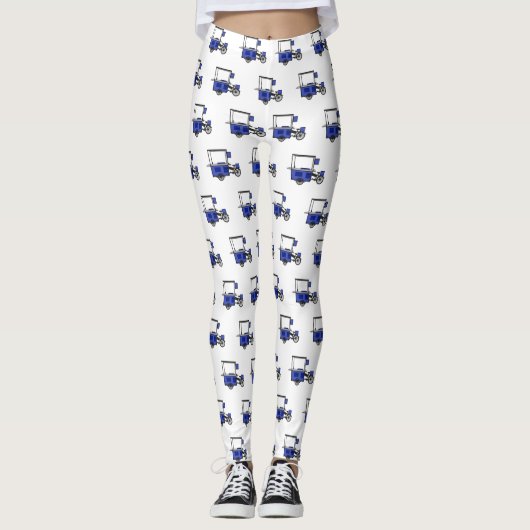 Abbildung des Cartoon von Lebensmittelkartons Leggings (Vorderseite)