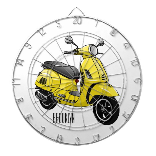 Abbildung des Cartoon von Motorrädern Dartscheibe (vorne)