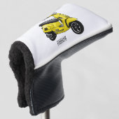 Abbildung des Cartoon von Motorrädern Golf Headcover (3/4 Vorderseite)