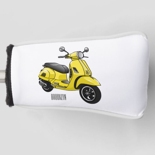 Abbildung des Cartoon von Motorrädern Golf Headcover (Vorderseite)