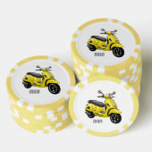 Abbildung des Cartoon von Motorrädern Pokerchips (Stapel)
