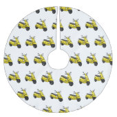 Abbildung des Cartoon von Motorrädern Polyester Weihnachtsbaumdecke (Vorderseite)