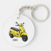 Abbildung des Cartoon von Motorrädern Schlüsselanhänger (Rückseite)