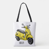Abbildung des Cartoon von Motorrädern Tasche (Rückseite)