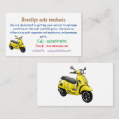 Abbildung des Cartoon von Motorrädern Visitenkarte (Vorne/Hinten)